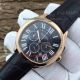 Copy Cartier MTWTFSS Chronograph Rose Gold Watch Case Black Dial Black Leather Watch(2)_th.jpg